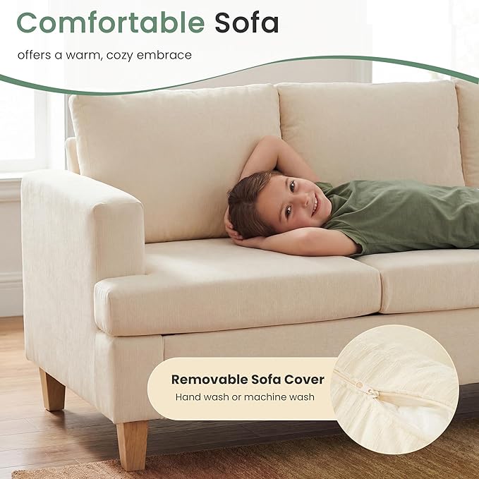 YOUDENOVA Sofa, 63” Comfy Loveseat Sofa Couch - Image 4