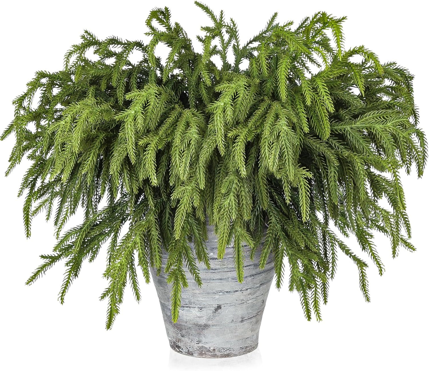 Artgar 30 Pcs Pine Branches - 18 Inch Artificial Green Pine Stem - Real Touch Christmas Greenery Pines Branches for DIY Flower Arrangement Home Indoor Christmas Decor