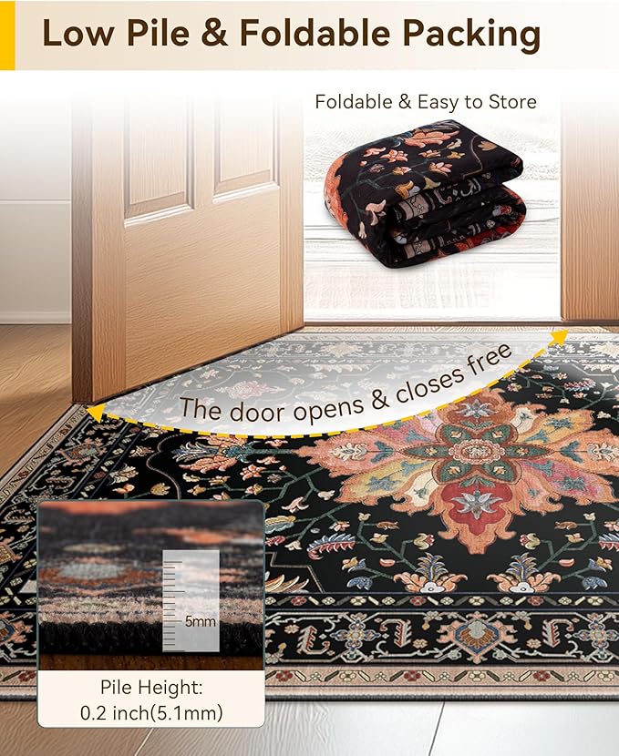 RELEANY Area Rugs 2'6"x10' Runner Rug Non Slip Washable - Image 6