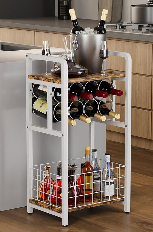 3-Tier Wine Rack Freestanding Floor by Ansionsol