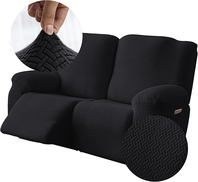 Genina Recliner Loveseat Covers, Stretch Reclining Sofa Covers, 2 Seater Couch - Image 8