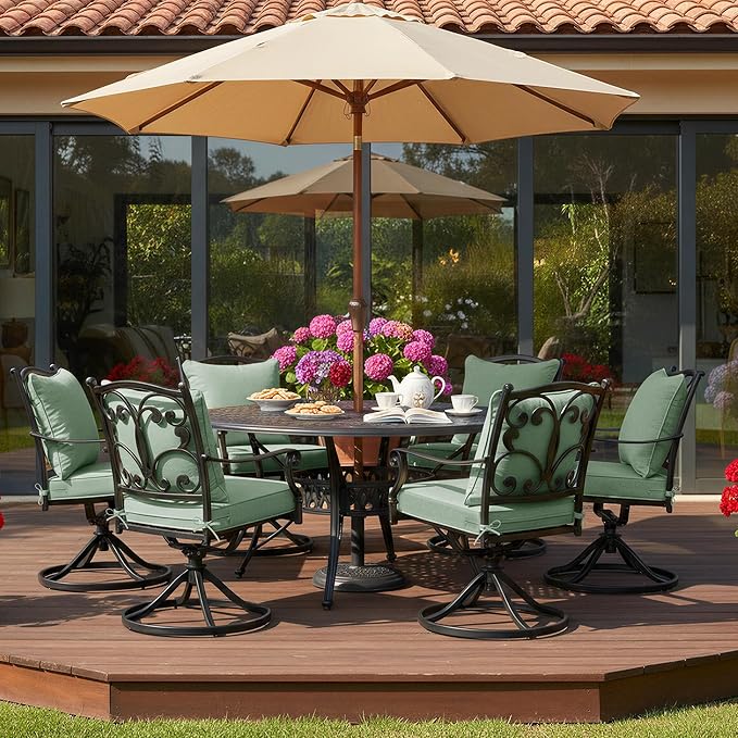 Summsun Outdoor Cushions for Patio Furniture, Faux Linen Water Resistant - Image 9
