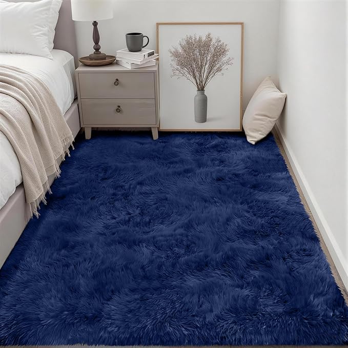 Fluffy 4x6 Area Rugs for Living Room Bedroom: Ultra Soft Shag Rug Non-Slip - Image 3