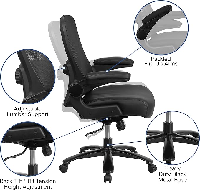 Flash Furniture Big & Tall Swivel Office and Gaming Chair - Image 4