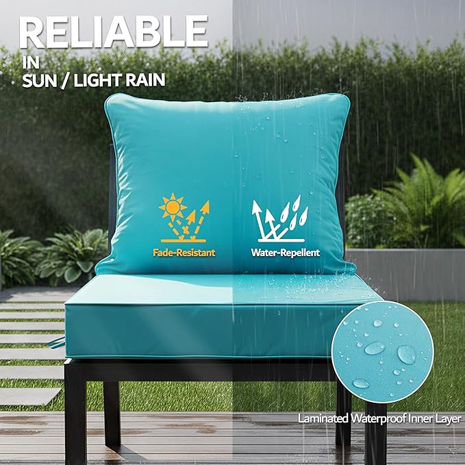 24x24 Inch Outdoor Chair Cushion - Image 3