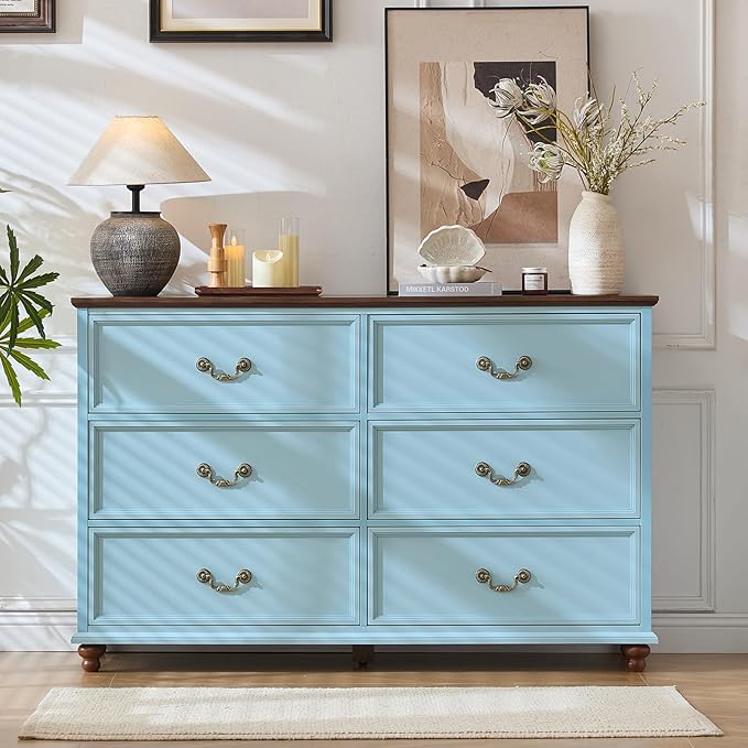 Joaxswe Farmhouse 6 Drawers Dresser - Image 8