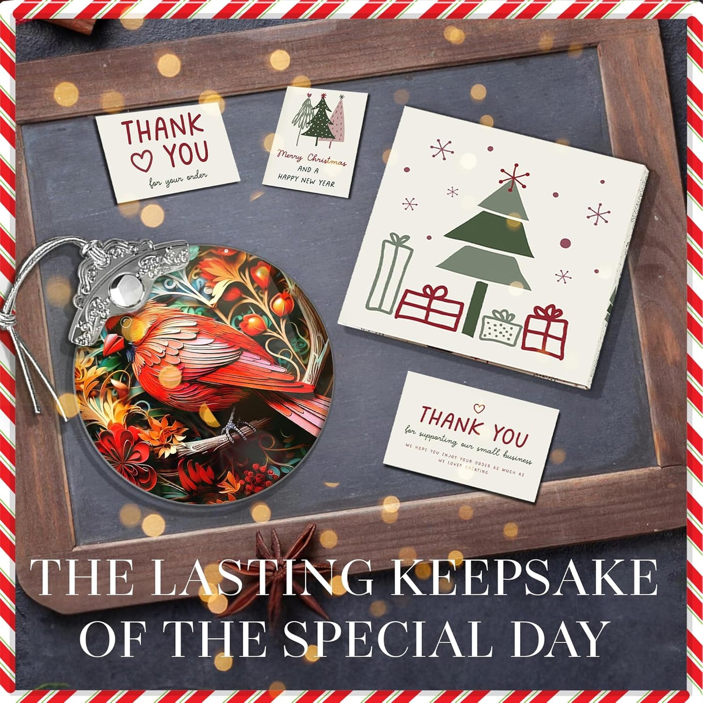 Christmas Ornament 2025, Tree Decoration 4 Inch Acrylic Hanging Art, Holiday Display, Car Interior Decor, Flappy Bird Scene for Party, Christmas Ornaments, Ornaments for Tree