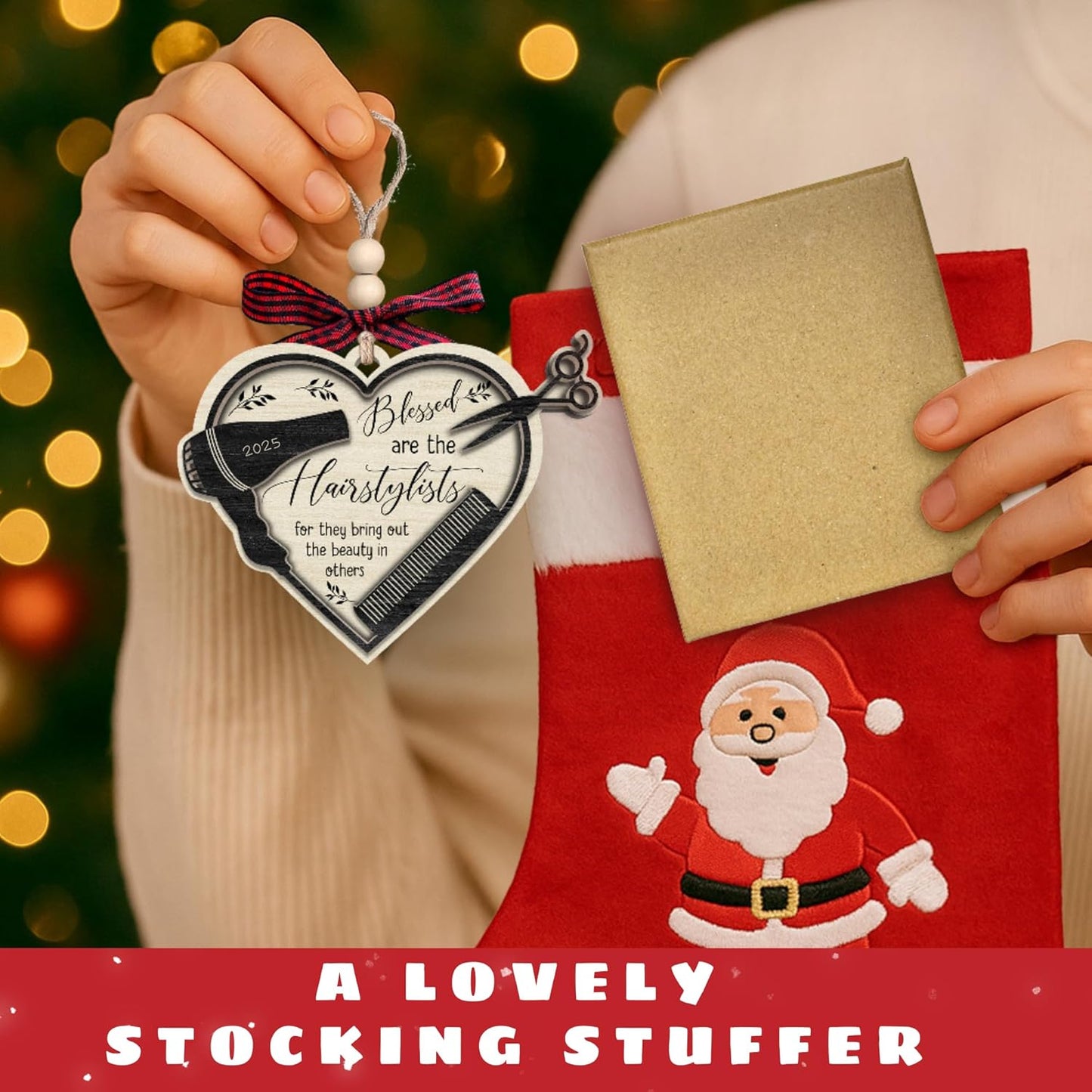 Pawzity Hairdresser Gifts for Women - Hairdresser Ornament, Hair Stylist, Barber, Cosmetology Keepsake - Gifts for Female, Hair Stylist - Wood Hanging Ornament 2025