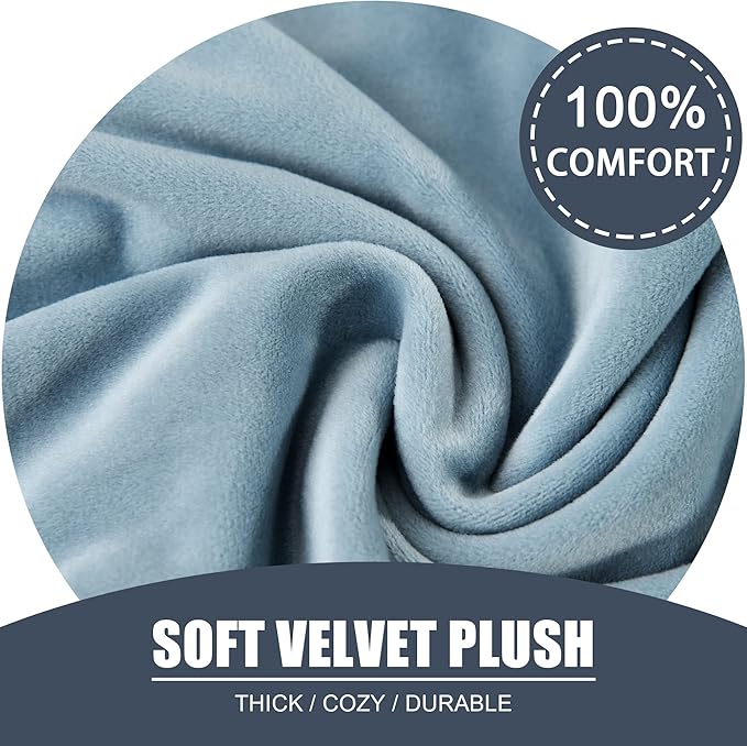 Stretch Cushion Cover, Soft Velvet Plush Cushion Slipcovers Loveseat Sofa - Image 3