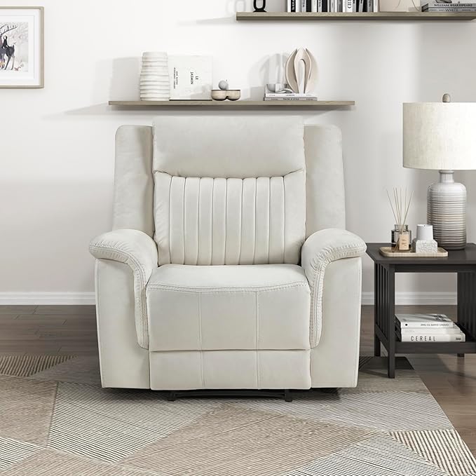 Lexicon Manual Recliner Chair, Polished Microfiber Reclining Sofa Chair - Image 7