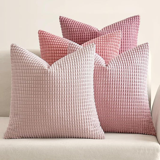 MIULEE Aesthetic Pink Spring Decorative Pillow Covers 18x18 Inch Set of 4 by MIULEE
