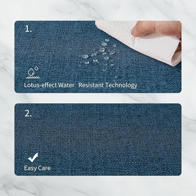 BALCONY & FALCON Placemats Set of 4 Faux Linen Cloth Place Mats Washable - Image 3