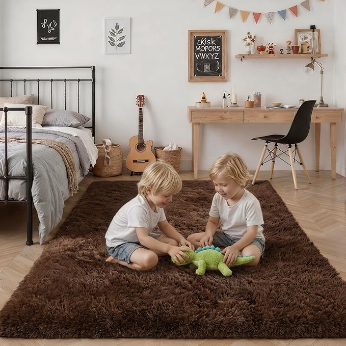 Fluffy 5x7 Area Rugs for Living Room Bedroom: Ultra Soft Shag Rug Non-Slip - Image 7