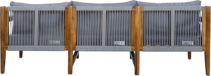 VilroCaz 3-Piece Patio Conversation Set, All Weather Sectional Sofa Set - Image 5