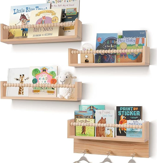 BOMID Wall Bookshelves, Nursery Shelves, Floating Book Shelves by Unknown