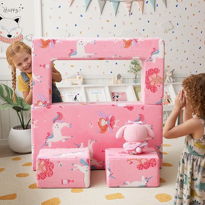 MeMoreCool Modular Kids Couch, Glow Play Toddler Couch - Image 2