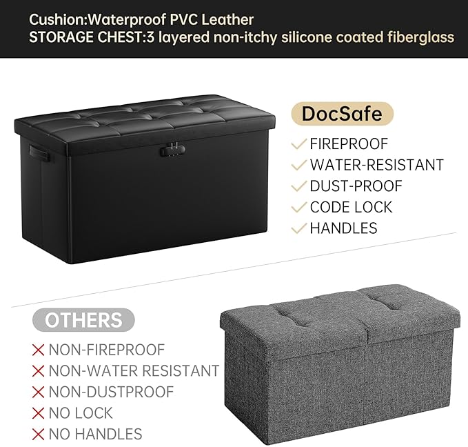 DocSafe Storage Ottoman Bench - Image 9