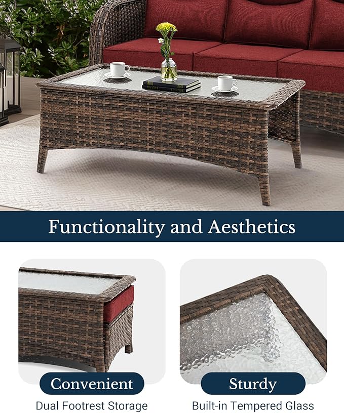 HILLGA Luxury High Back Patio Furniture Set - Image 7