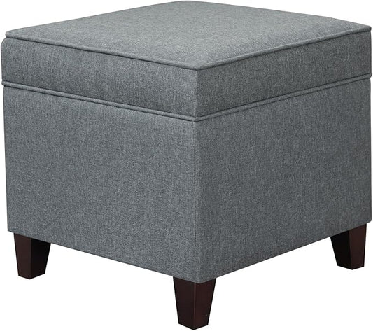 Adeco Chest and Footrest-Square Seat Storage Bench Ottoman by Adeco