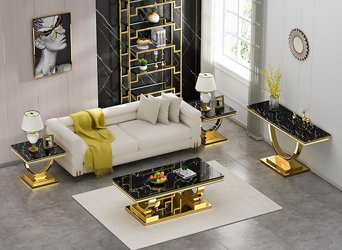 Henf 47" Marble Coffee Table - Image 8