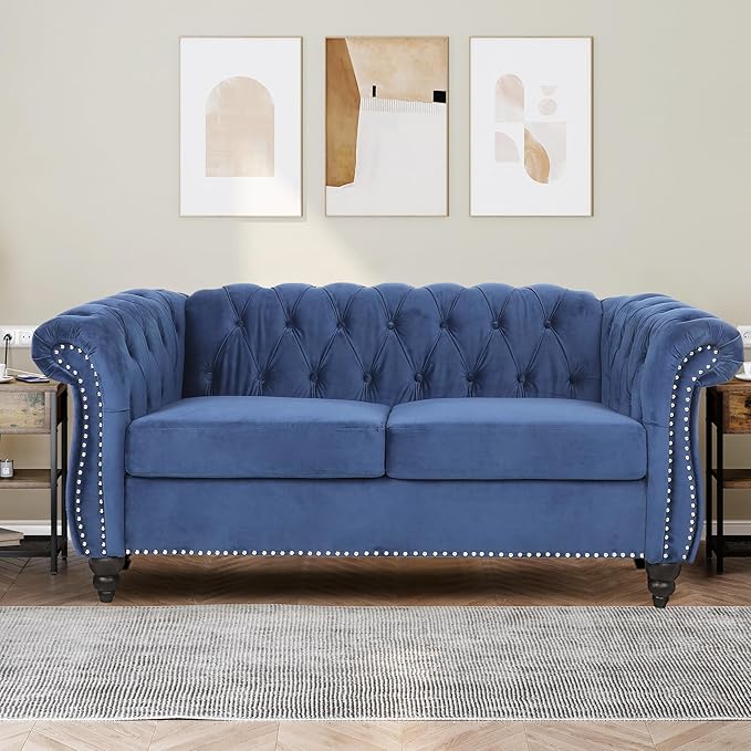 QHITTY 2 Piece Living Room Set, Sectional Chesterfield Sofa Chair Contemporary - Image 9