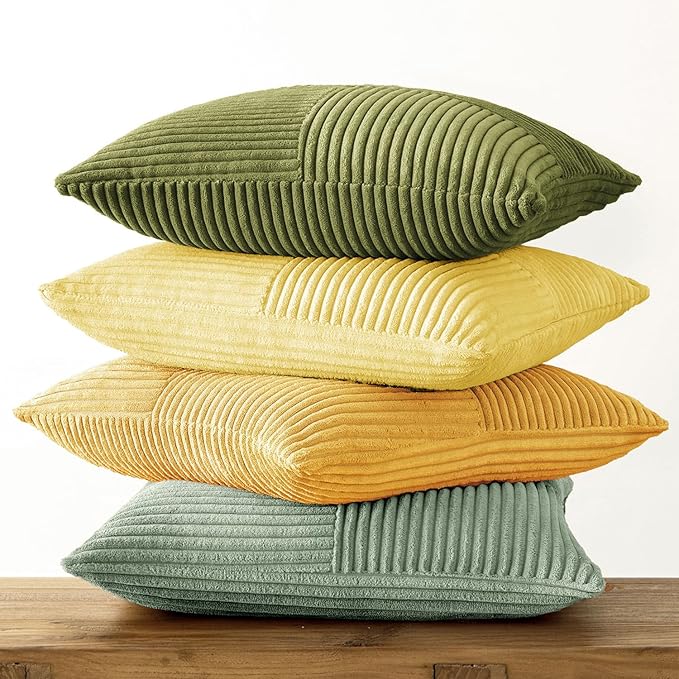 MIULEE Boho Farmhouse Spring Decorative Throw Pillow Covers 20x20 Inch 4 Packs - Image 6