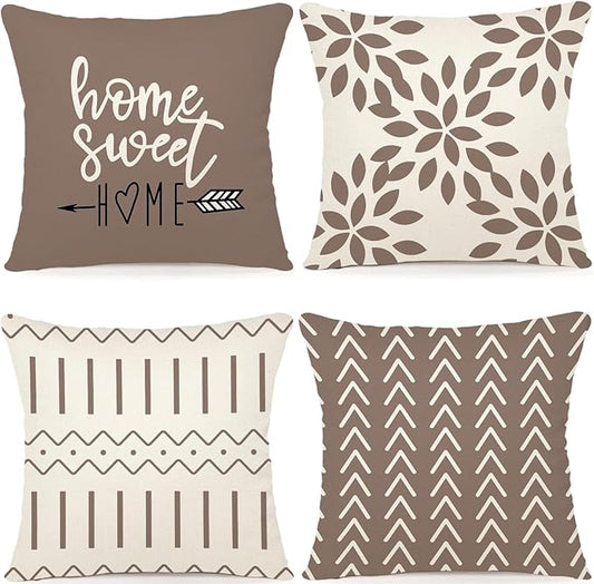 YCOLL Pillow Covers 20x20 Set of 4, Modern Sofa Throw Pillow Cover, Decorative by PillowCoversExpert