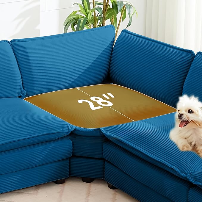 ROWHY 113'' Modular Sectional Cloud Couch, 5 Seater Corner Sofa Big Comfy - Image 3