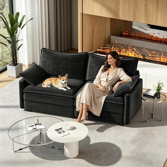 Vesgantti 74" Cloud Couch for Living Room, 2 Seaters Deep Seat Sectional by Vesgantti
