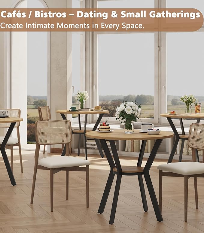 Round Kitchen Tables for 2-4, 31.5" Small Dining Tables - Image 9