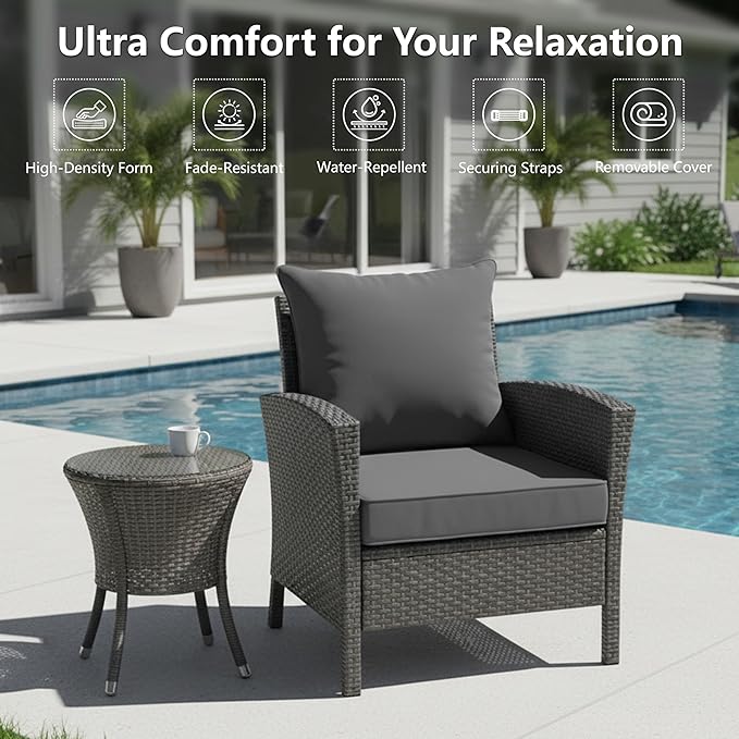 24x24 Inch Outdoor Chair Cushion - Image 2
