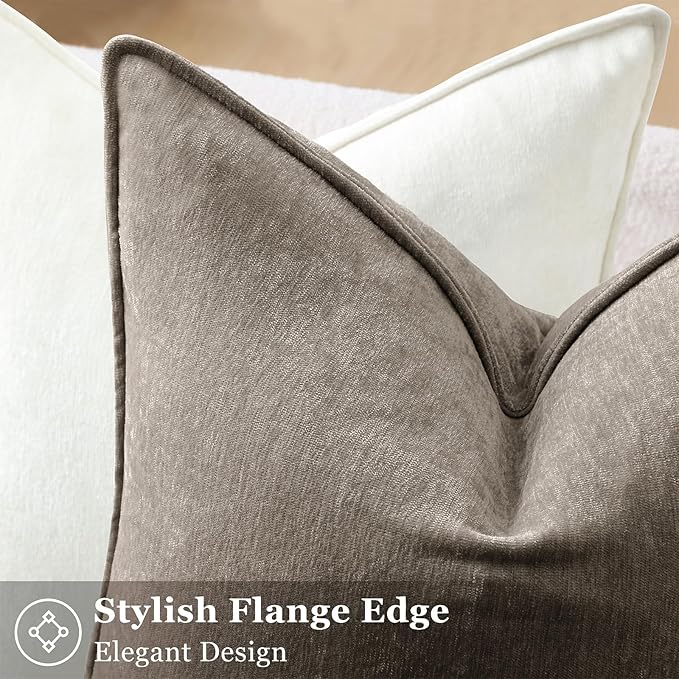 decorUhome Summer Couch Euro Sham Throw Pillow Covers 24x24 Set of 2, - Image 2