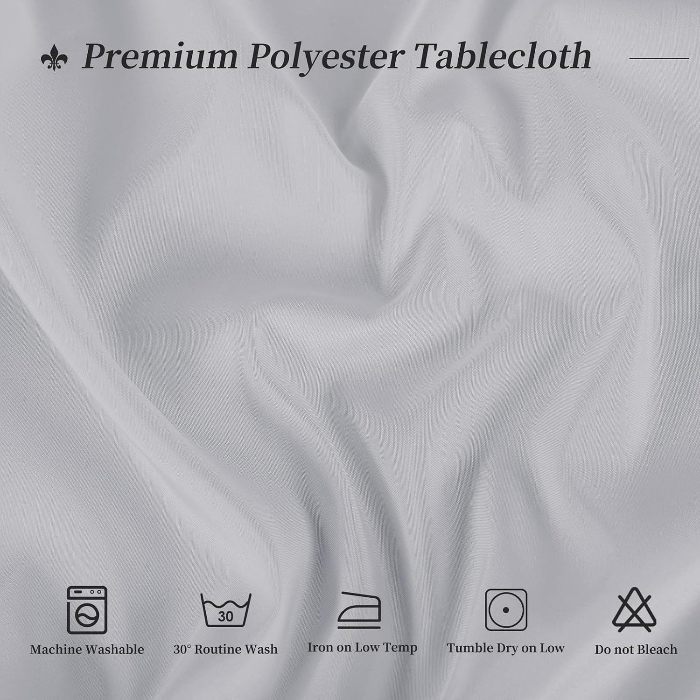 12 Pack Round Tablecloth 120 Inch - Light Grey Polyester Table Cloth for Round Table, Premium Light Grey Tableclothes Washable Fabric Cover for Wedding Party Banquet Restaurant Reception Dining