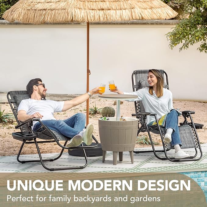 Devoko Patio Zero Gravity Chair Outdoor Folding Adjustable Reclining Chairs - Image 5