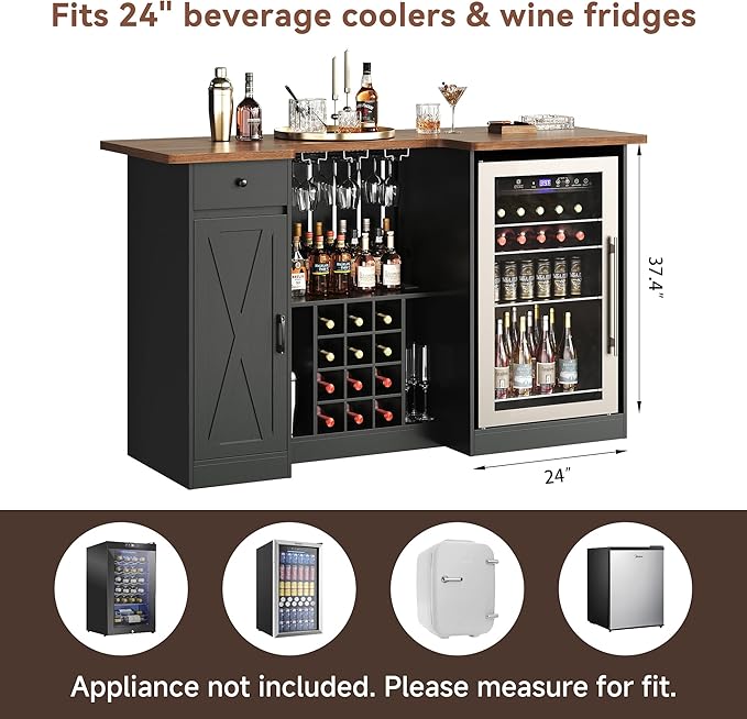 72" U-Shape Liquor Cabinet - Image 4