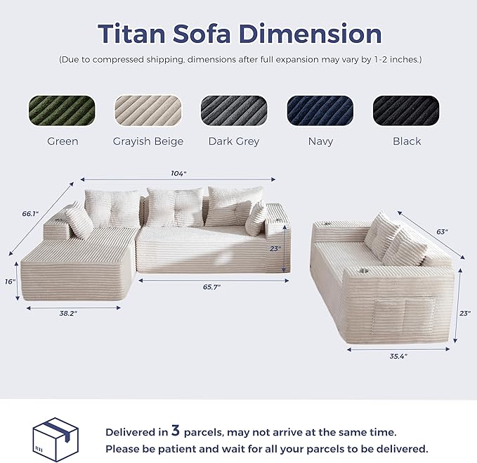 MAXYOYO Modular Sectional Couch - Image 2