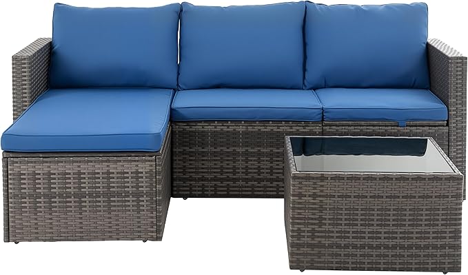 Shintenchi 4 Pieces Patio Furniture Sets, Outdoor Sofa Patio Sectional Sets All by Shintenchi%7CFurnitureMadeforRealLife