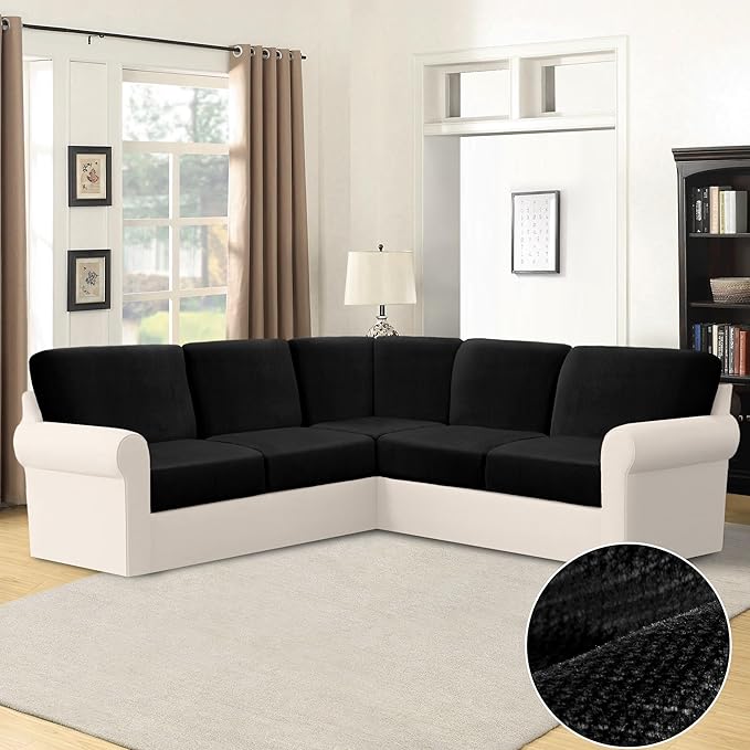 Arfntevss Sectional Couch Covers Slipcovers L Shape Couch Cushion Covers Fitted - Image 2
