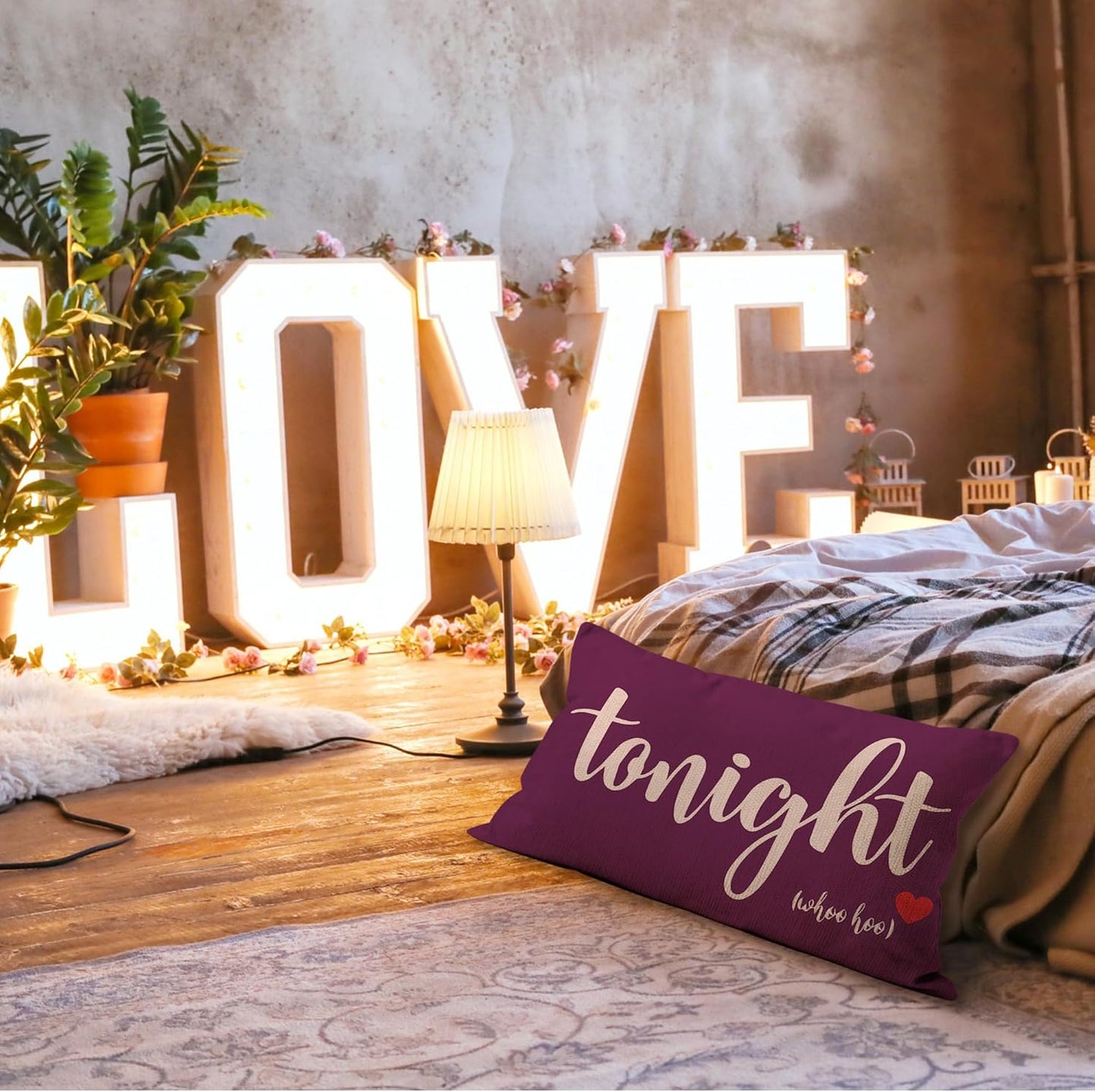 Mancheng-zi Bridal Gift,12x20 Pillow Cover,Bridal Shower Gifts,Funny Couples Reversible Linen Pillow Cover, Bachelorette Party Gifts,Bridal Gifts for Bride,Wedding Gifts for Bride(Purple)