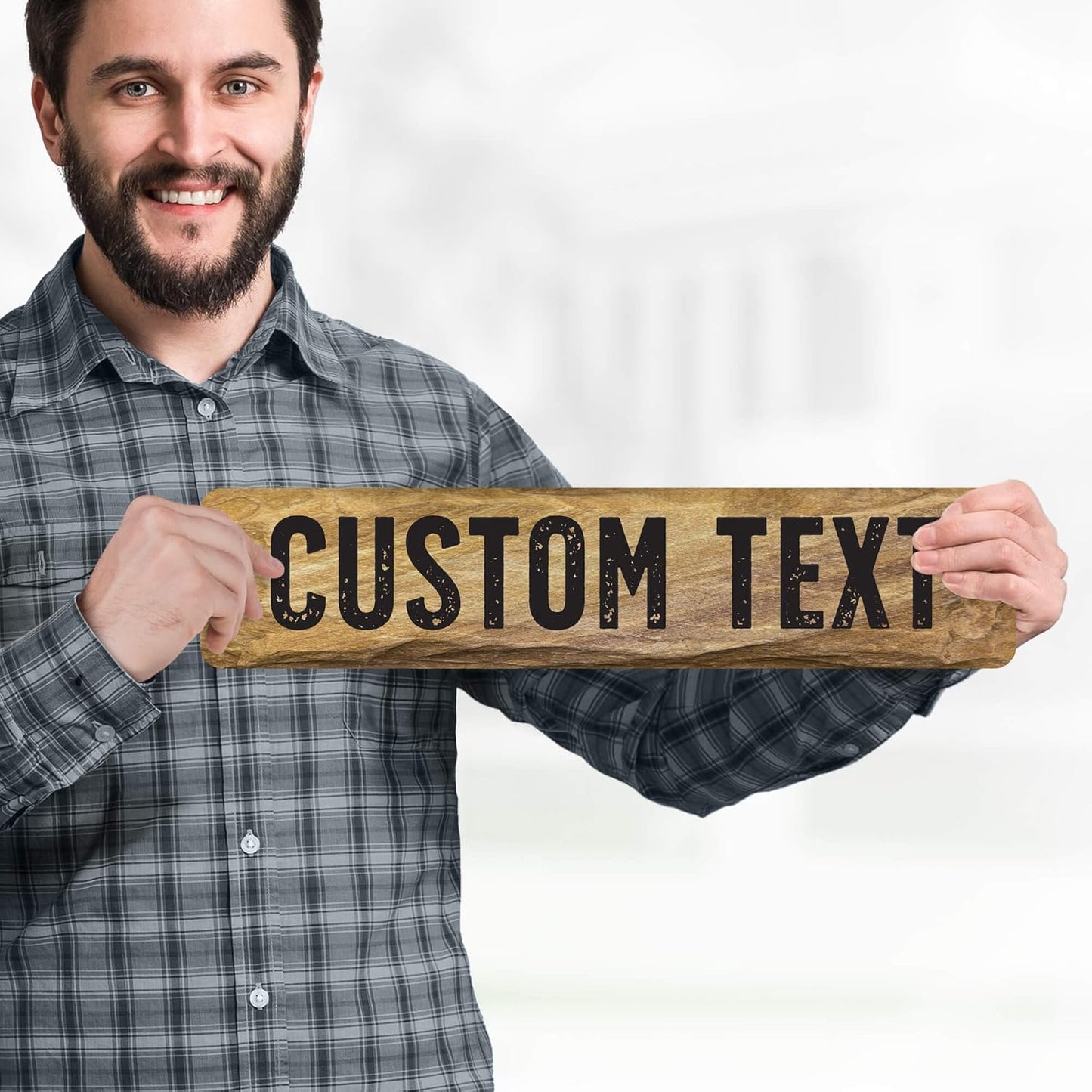 Custom Sign, Custom Street Sign, 11 Font Colors, 13 Font Styles, 4 Hole Options, 22 Sizes, 4x18 Inches, Rust Free DiBound, Fade Resistant, Made in USA by My Sign Center (Stone)