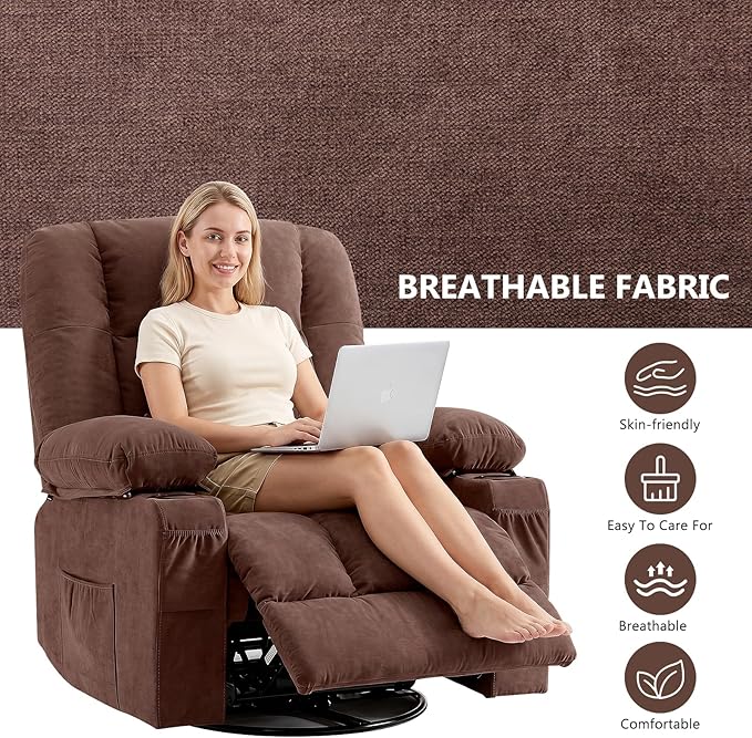 Swivel Rocker Recliner Chair - Image 6