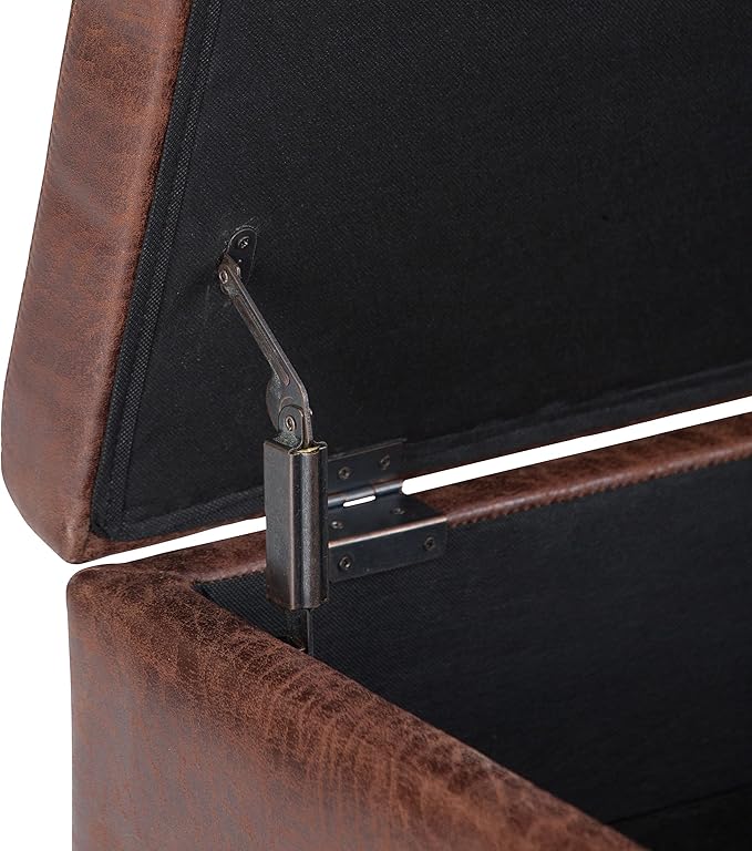 SIMPLIHOME Owen Coffee Table Storage Ottoman - Image 7