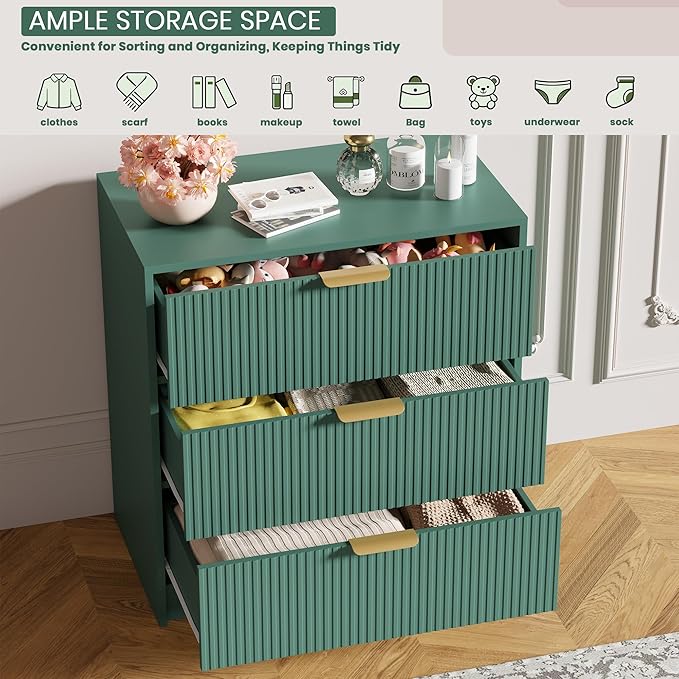 Garvee 3 Drawer Dresser for Bedroom - Image 7