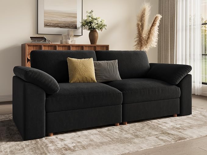 EASE MOOSE Comfty 2 Seat Couch, FSC Certified Modern Deep Seat Sectional Modular - Image 4