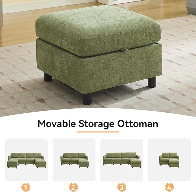 WUTUTUEE 58”Modular Sectional Loveseat Sofa, Modern Love Seat 2 Seater Sofa - Image 7