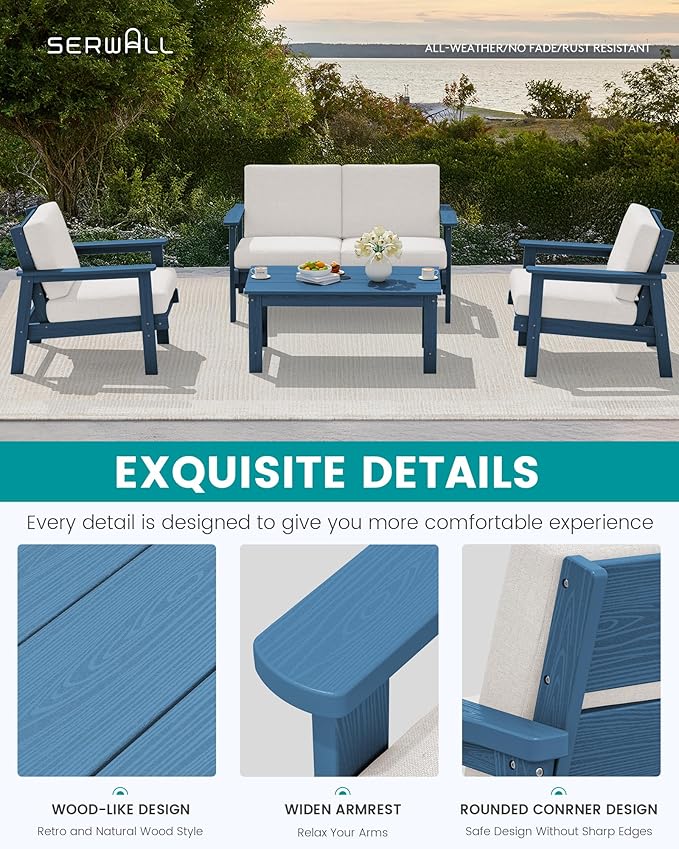 SERWALL HDPE Patio Furniture Set - Image 4