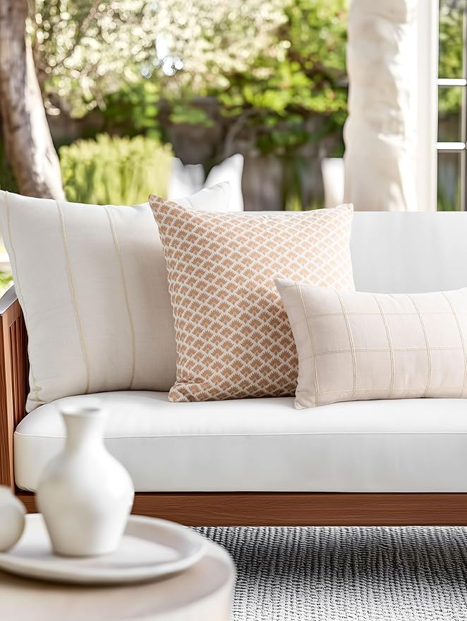 Crumbs Home Modern Farmhouse Fall Linen Indoor Outdoor Throw Pillow Cover Only - Image 3