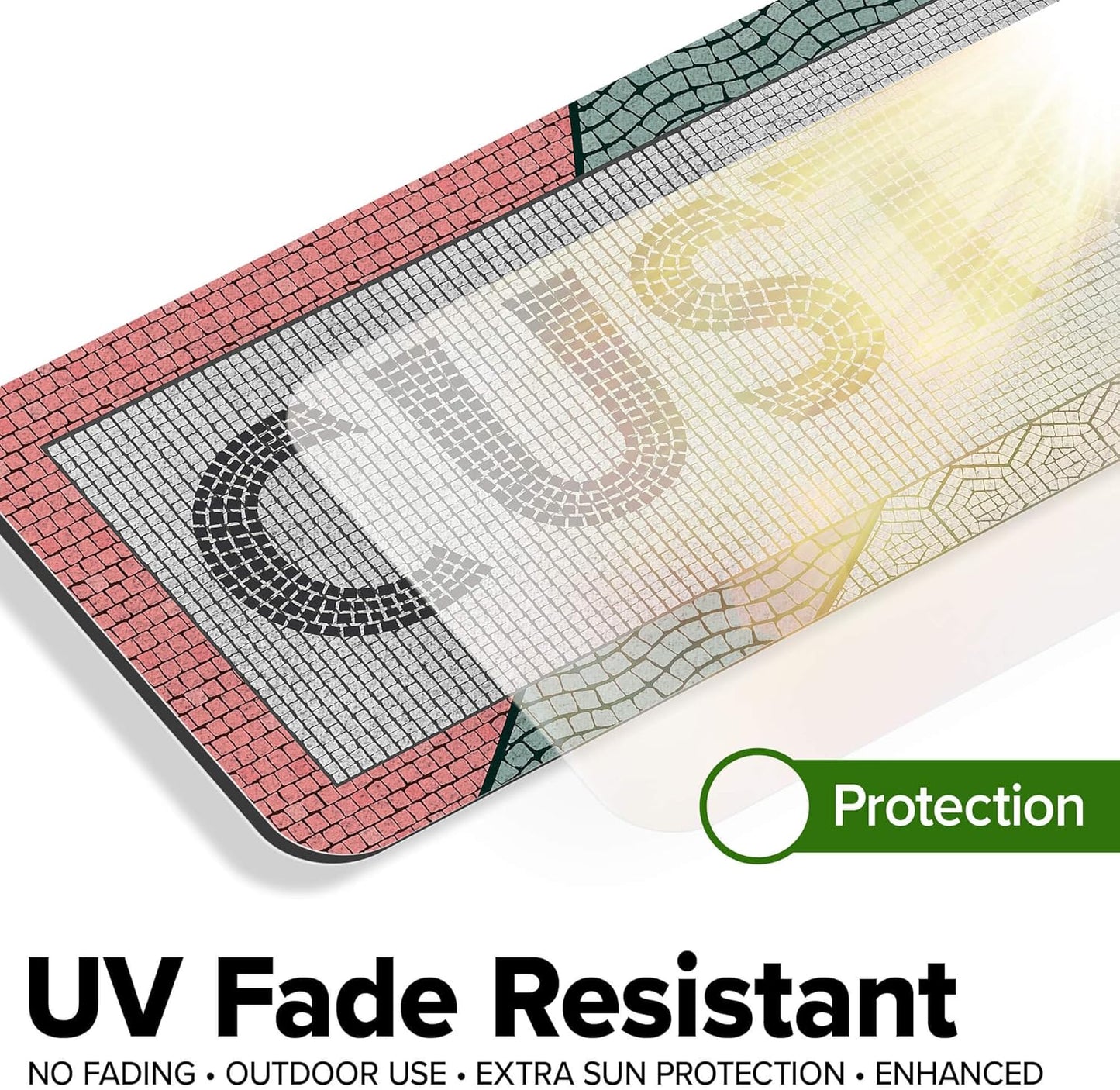 Custom Sign, Custom Street Sign, 11 Font Colors, 13 Font Styles, 4 Hole Options, 22 Sizes, 4x18 Inches, Rust Free DiBound, Fade Resistant, Made in USA by My Sign Center (Fauxsaic 2)