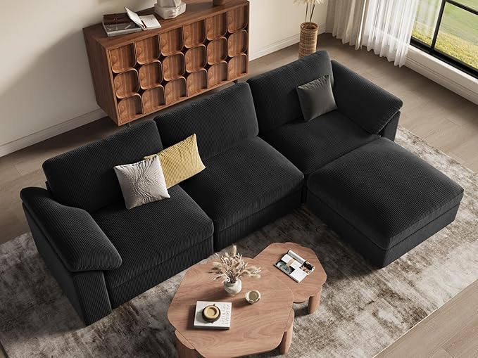 EASE MOOSE Oversized Modular Sectional Sofa, Modern Luxury Large L Shape - Image 4
