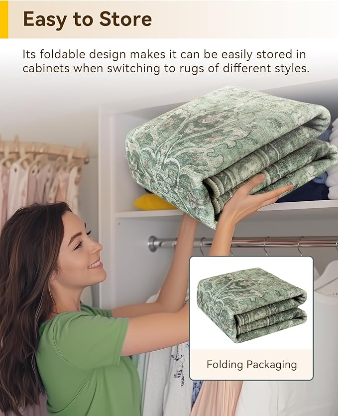 RELEANY Area Rugs 3'x6' Runner Rug Non Slip Washable - Image 7